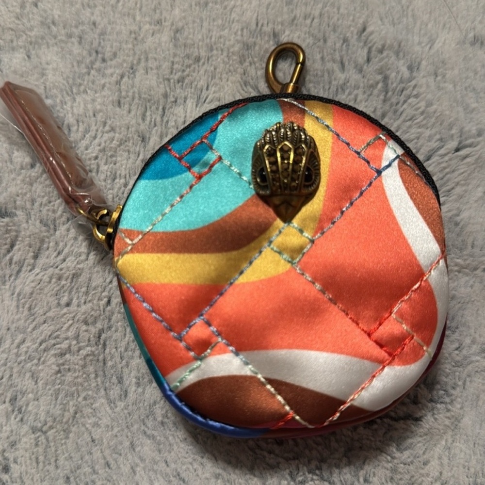 Kurt Geiger Multicolor Quilted Coin Pouch NWOT